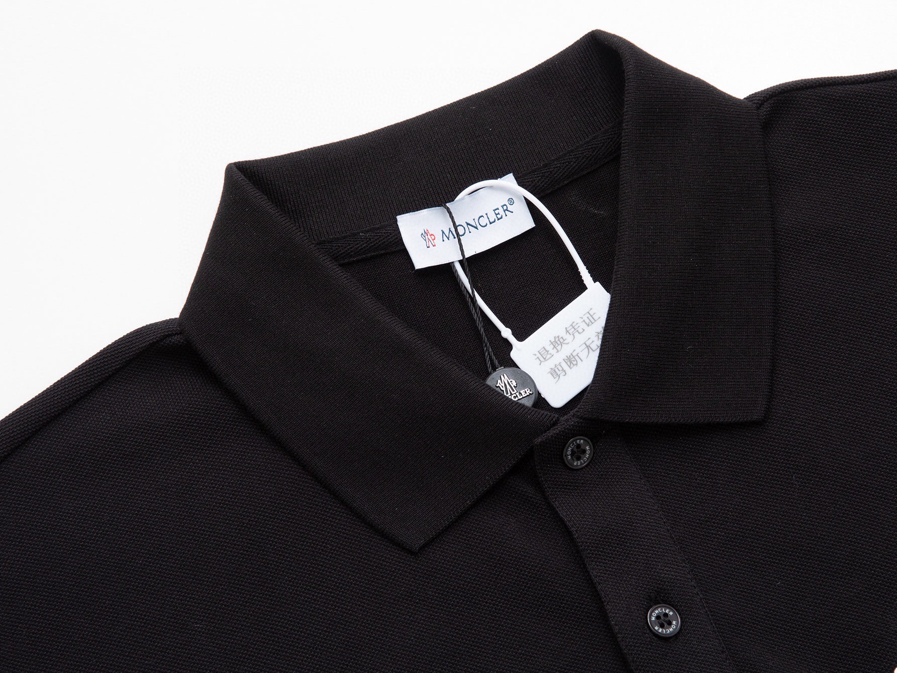 몽클레어 몽클레어 스크립트 로고 피케 셔츠 레플리카 3번 이미지 - 의류 | 세미샵 레플리카 사이트