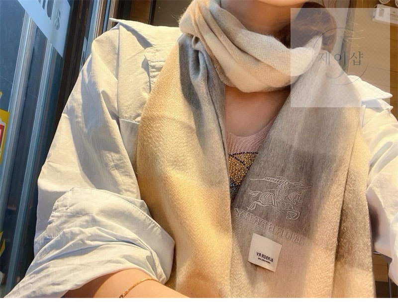버버리 체크 EKD 캐시미어 스카프 머플러 - 상세 이미지