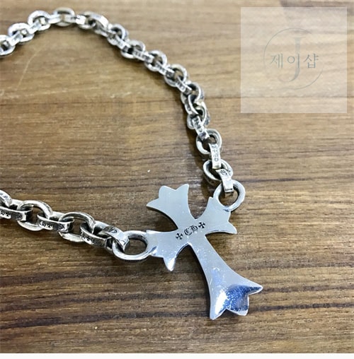 크롬하츠 페이퍼 라지 크로스 펜던트 목걸이 50cm - 상세 이미지