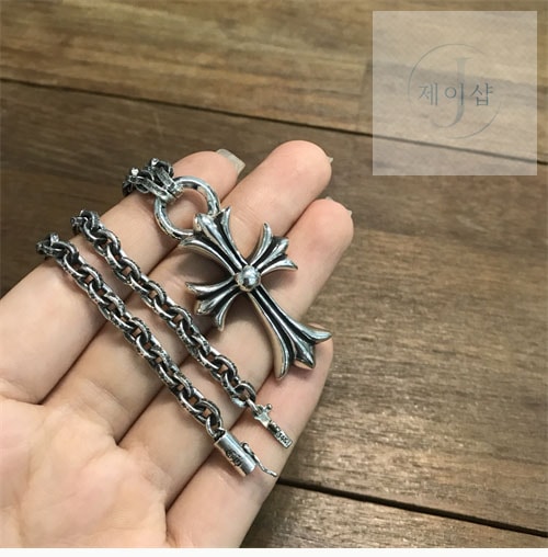 크롬하츠 페이퍼체인 925실버 목걸이 60cm - 상세 이미지
