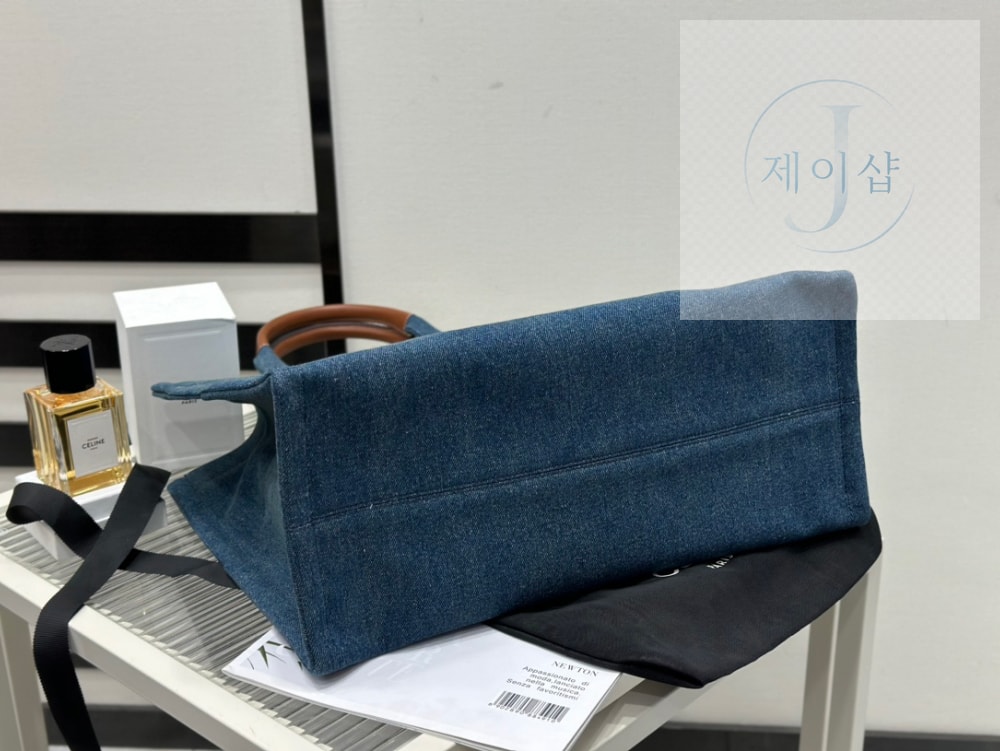 Celine Cabas Blue Denim - 상세 이미지