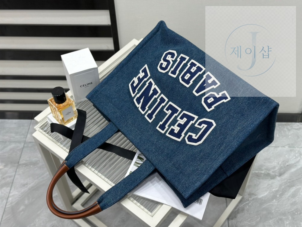 Celine Cabas Blue Denim - 상세 이미지