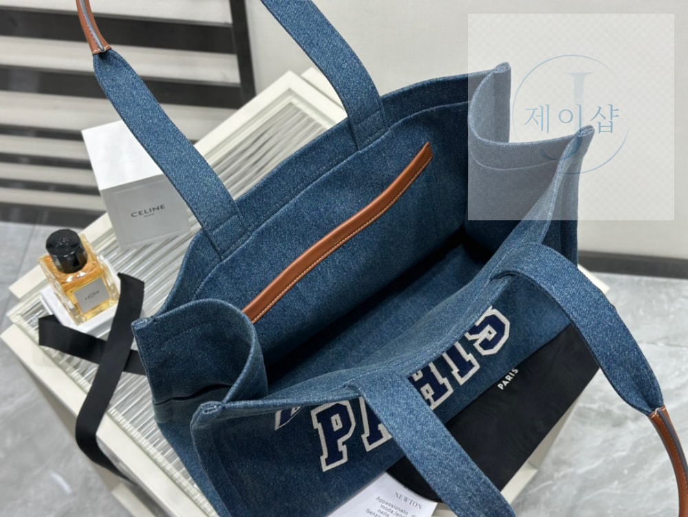 Celine Cabas Blue Denim - 상세 이미지