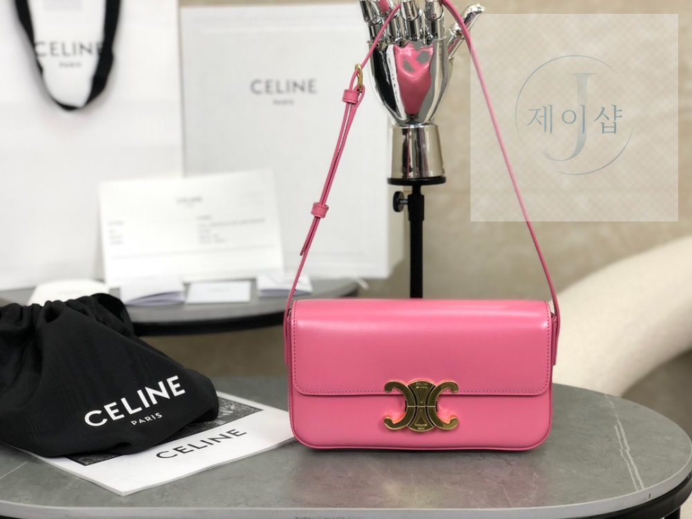 Celine Claude Triomphe Shoulder Bag Calfskin