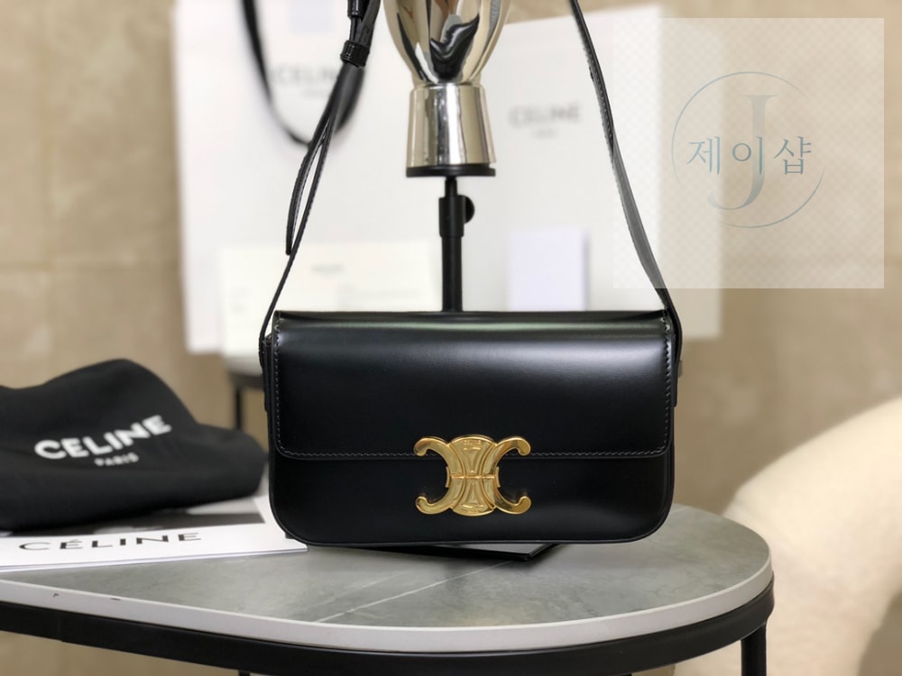 Celine Claude Triomphe Shoulder Bag Calfskin