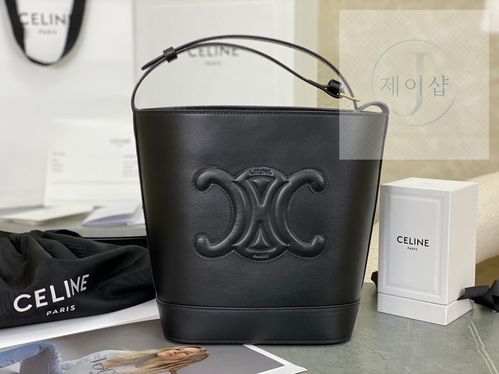 Celine Qurio Triomphe Bucket Soft Calfskin