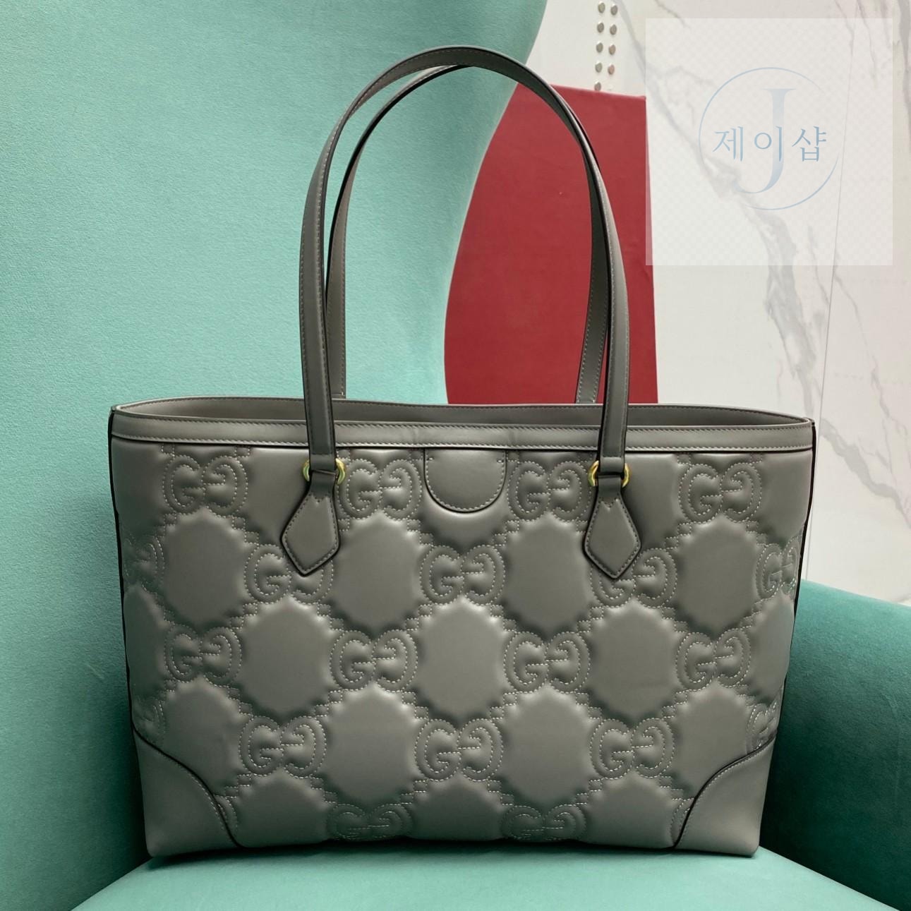 Gucci Matelasse Leather Tote - 상세 이미지