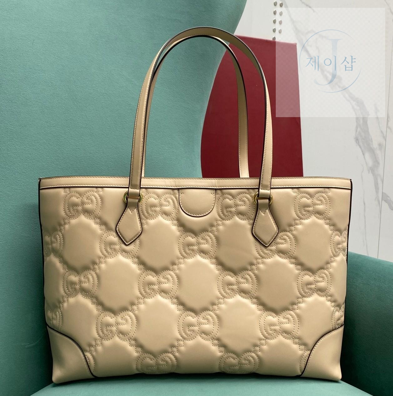 Gucci Matelasse Leather Tote - 상세 이미지