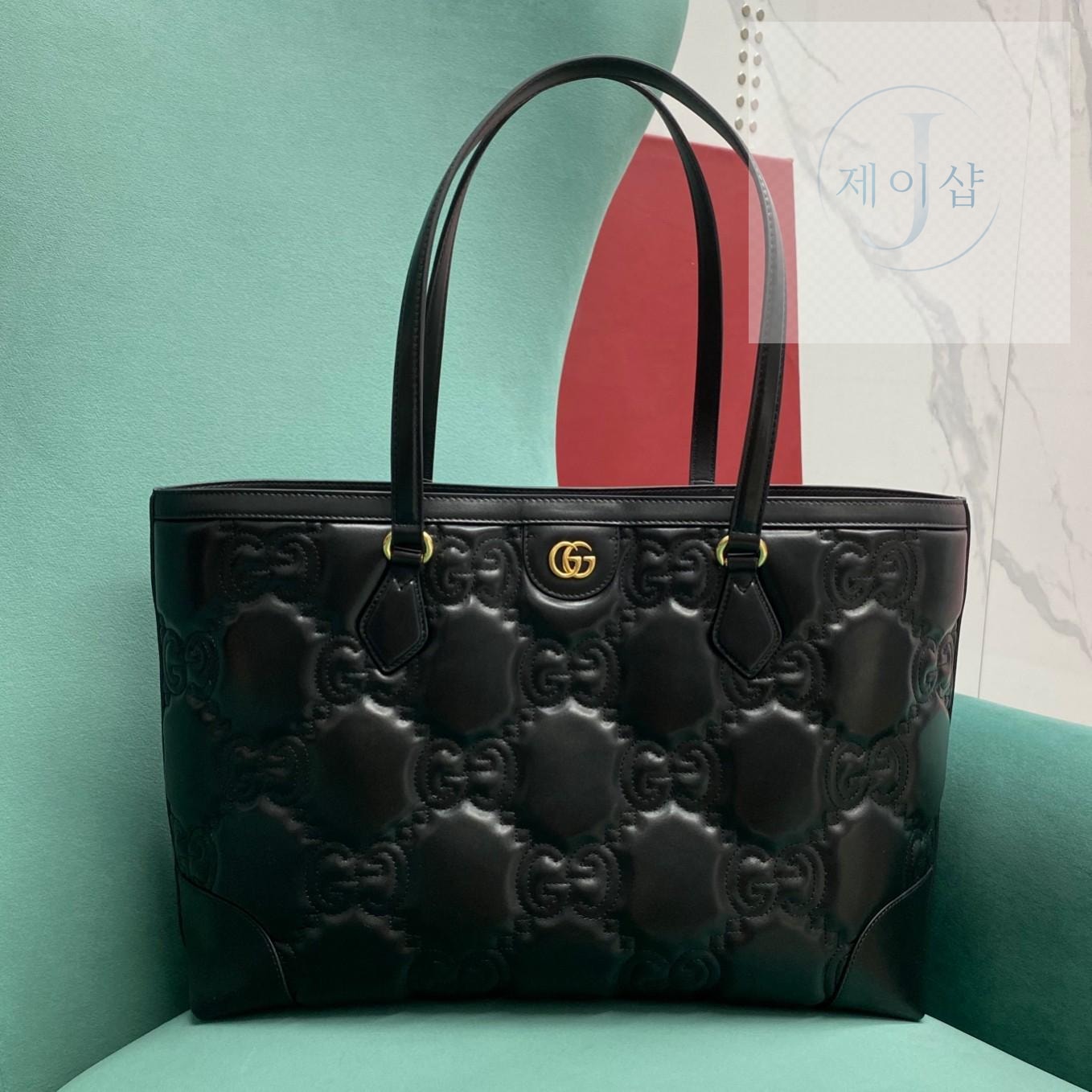 Gucci Matelasse Leather Tote - 상세 이미지