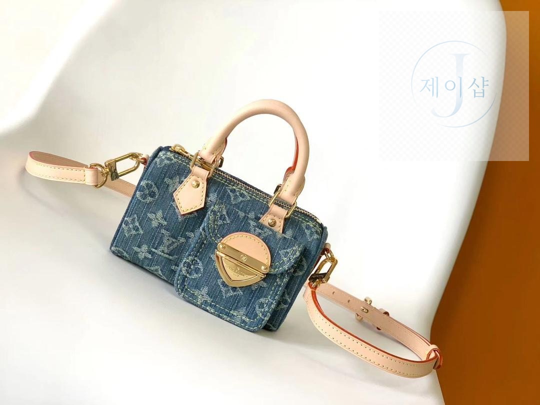 Louis Vuitton Nano Speedy Monogram Denim