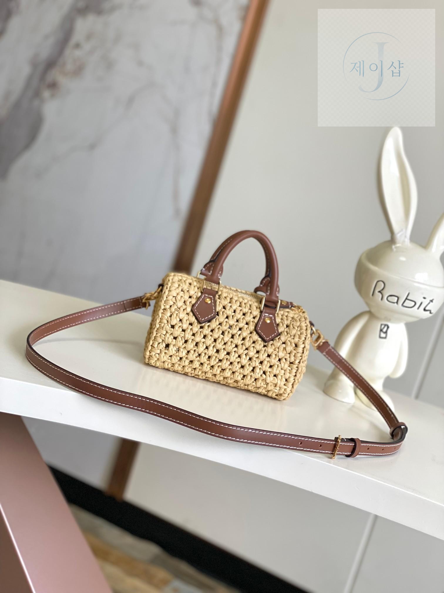 Louis Vuitton Nano Speedy Raffia - 상세 이미지