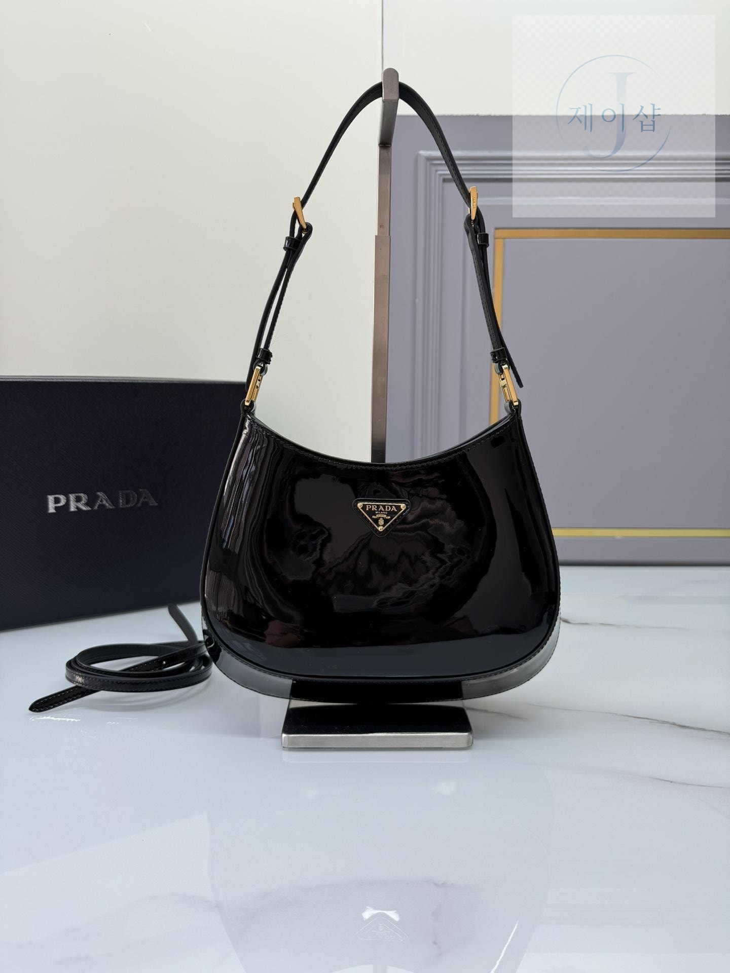 Prada Cleo Patent Shoulder