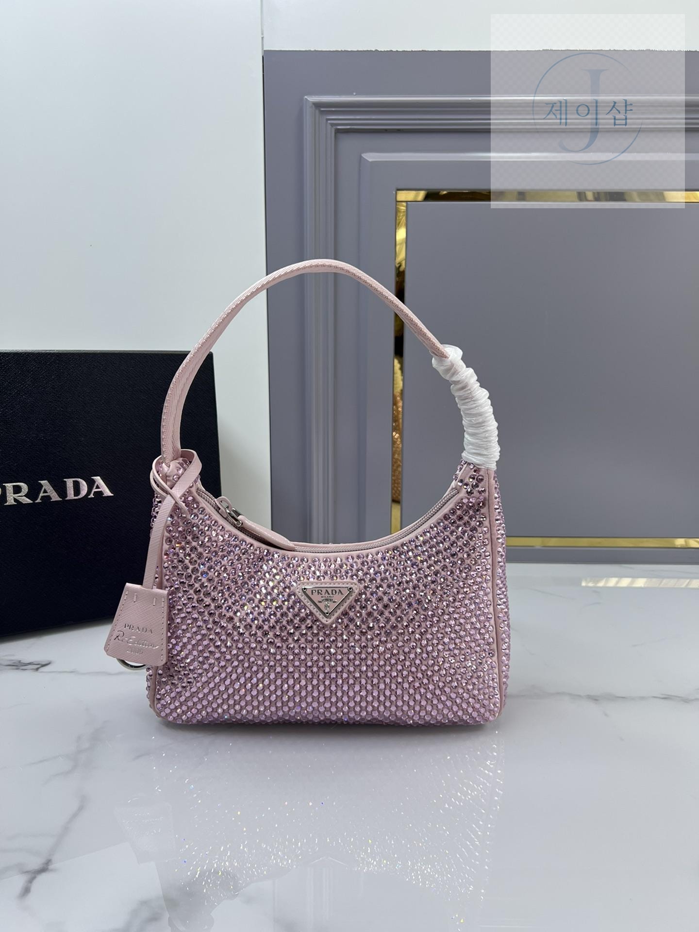 Prada Rhinestones Re - Edition Soulder - 상세 이미지