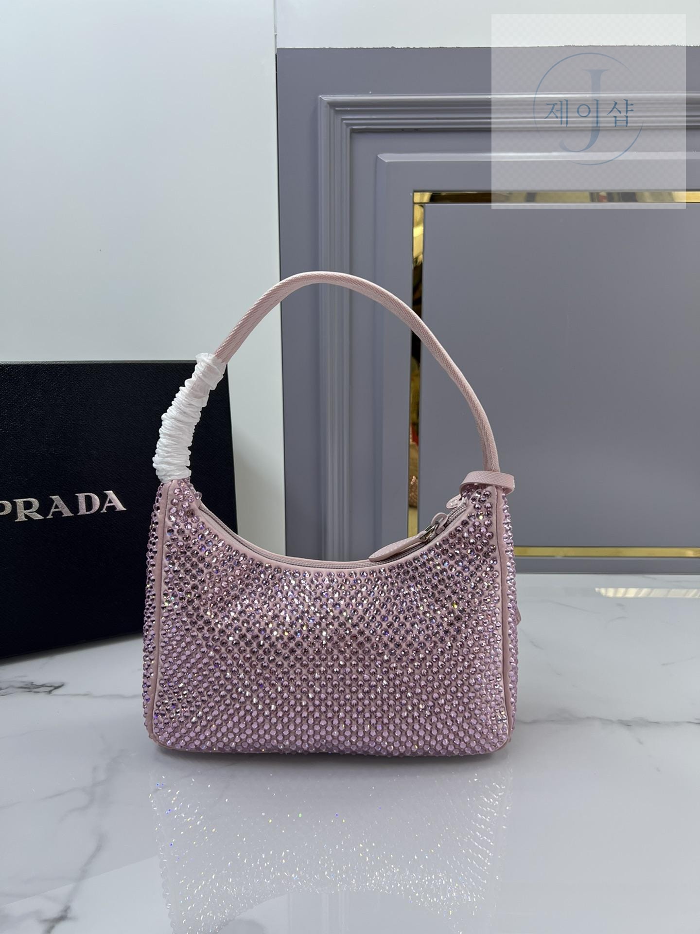 Prada Rhinestones Re - Edition Soulder - 상세 이미지