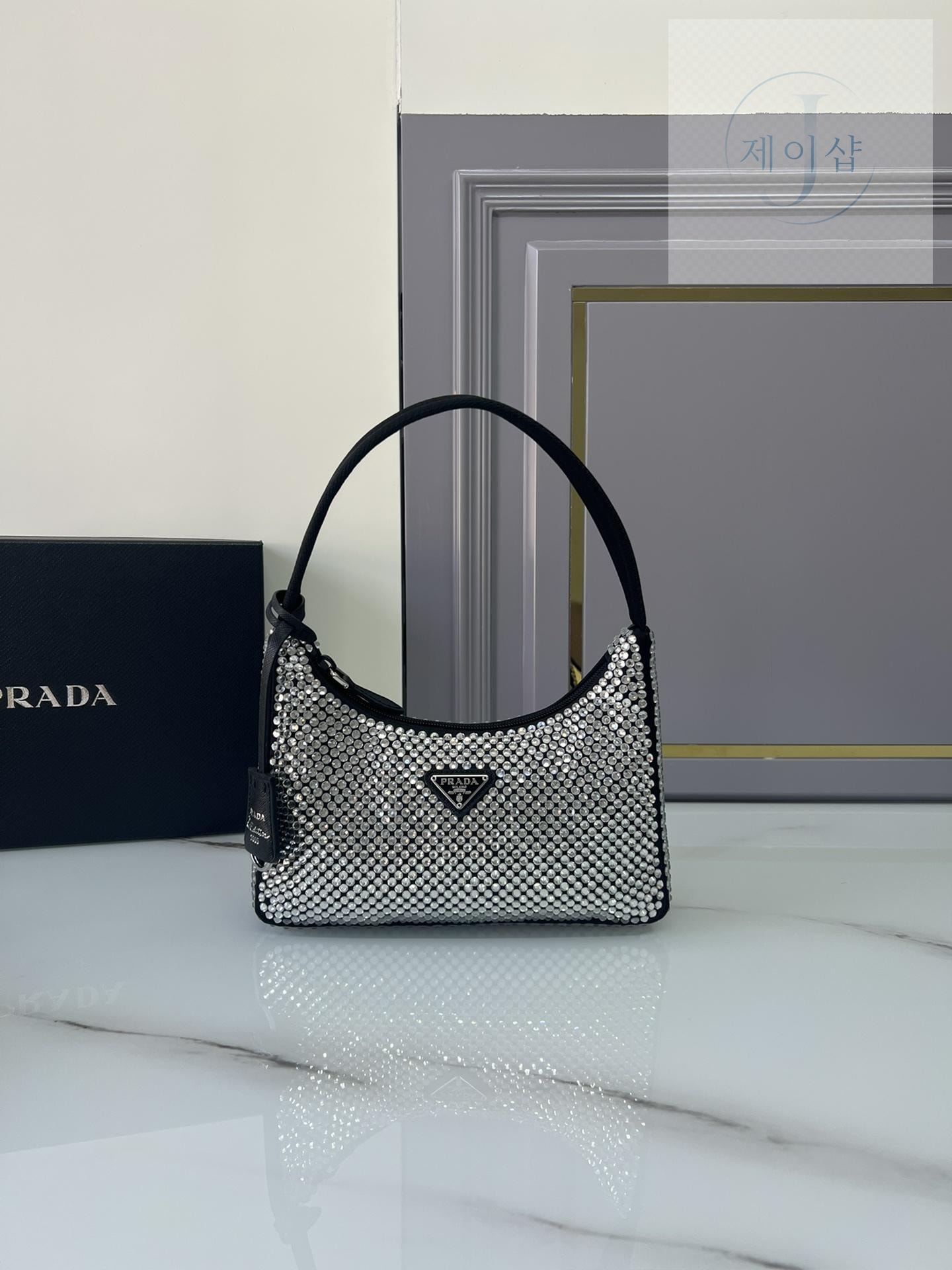 Prada Rhinestones Re - Edition Soulder - 상세 이미지