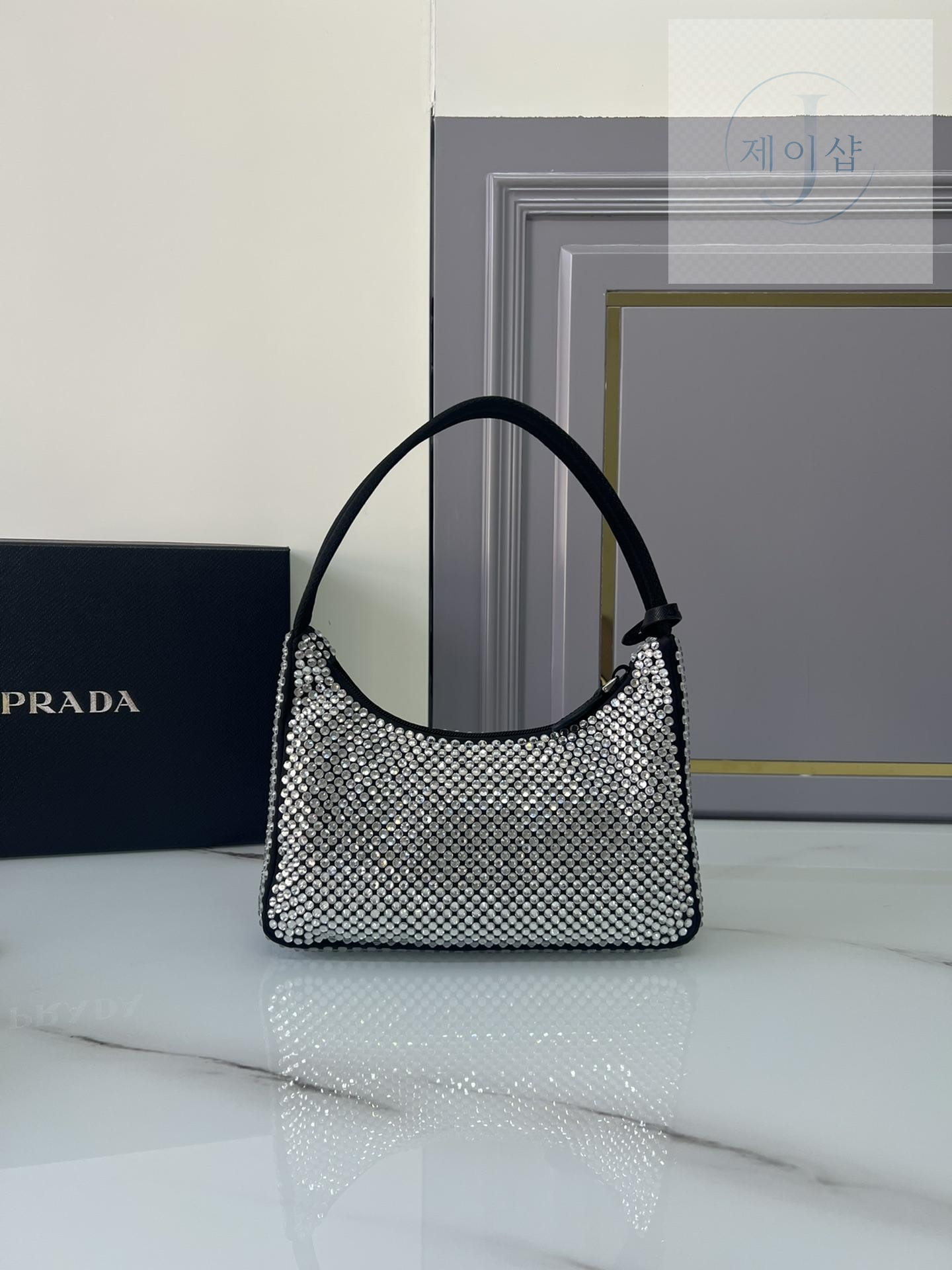 Prada Rhinestones Re - Edition Soulder - 상세 이미지