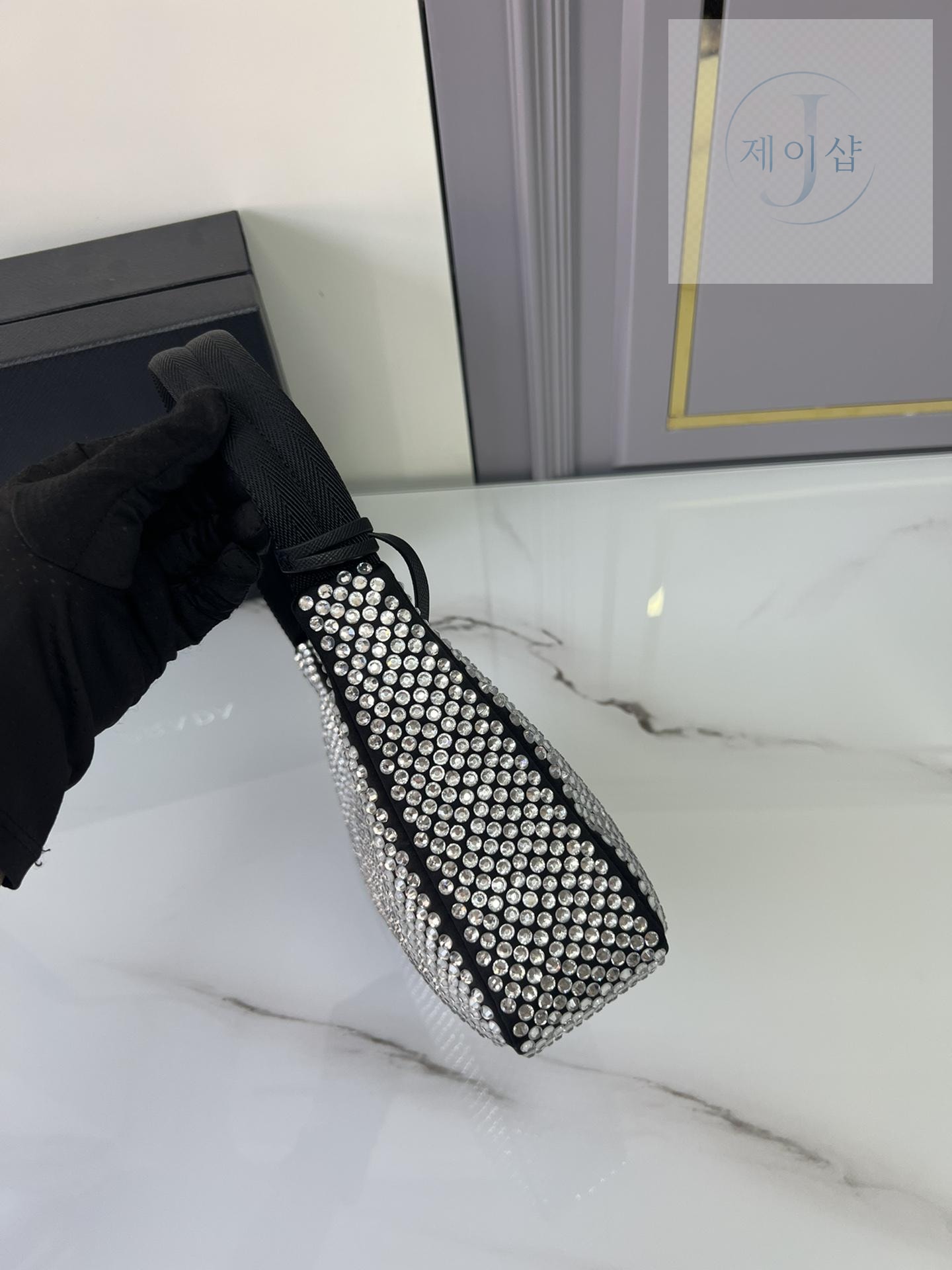 Prada Rhinestones Re - Edition Soulder - 상세 이미지