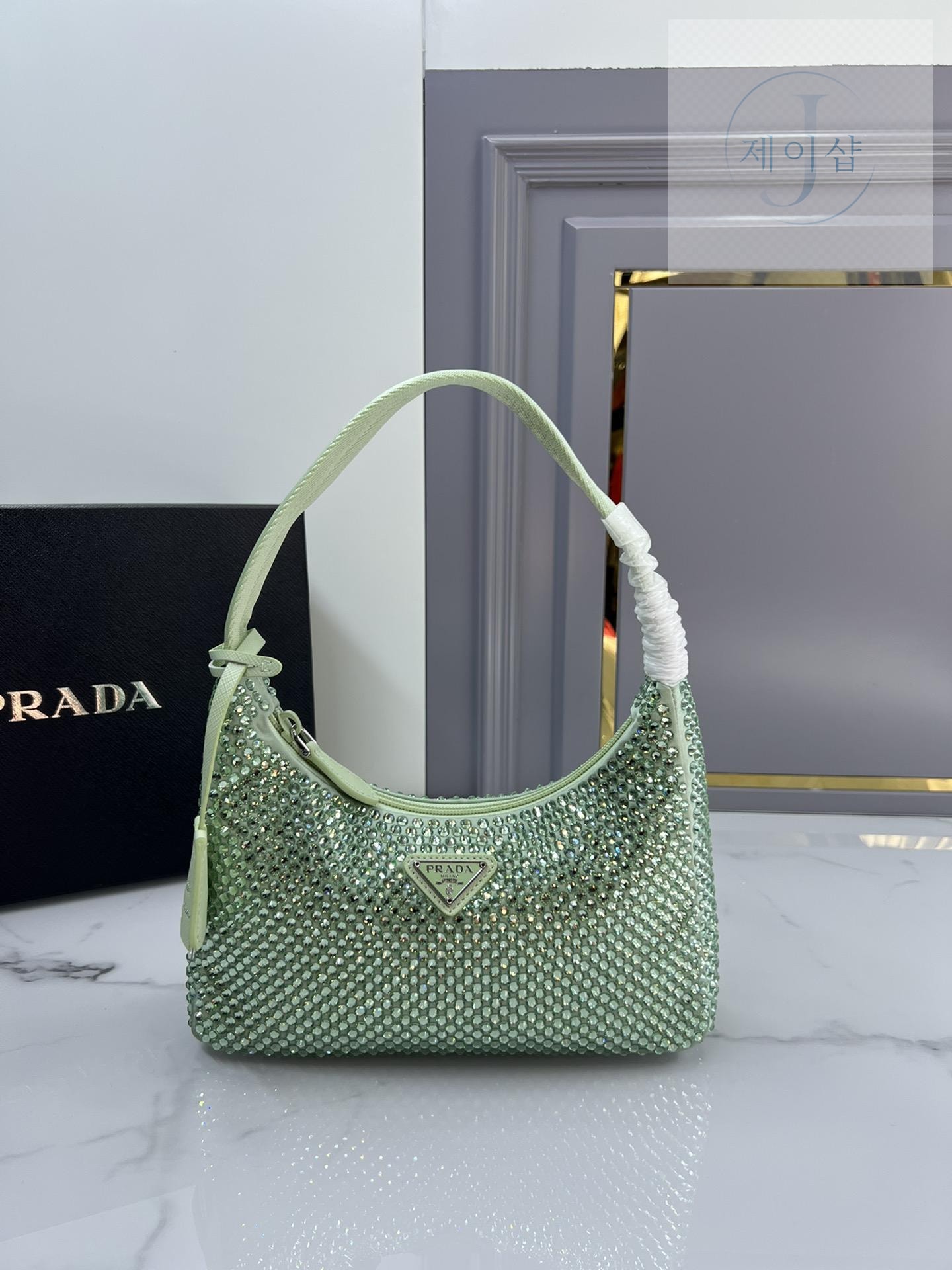 Prada Rhinestones Re - Edition Soulder - 상세 이미지