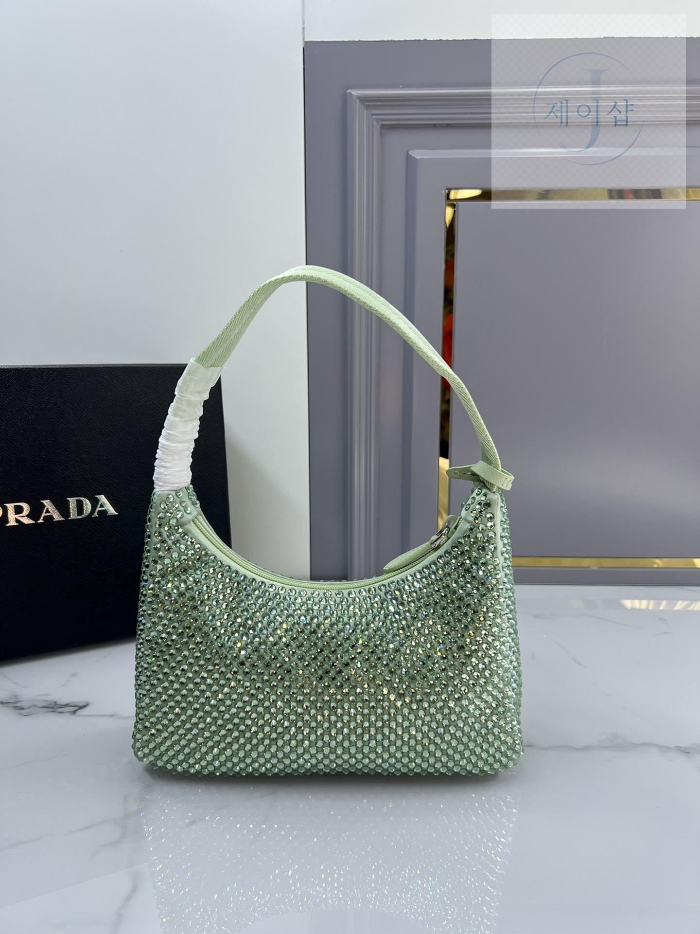 Prada Rhinestones Re - Edition Soulder - 상세 이미지