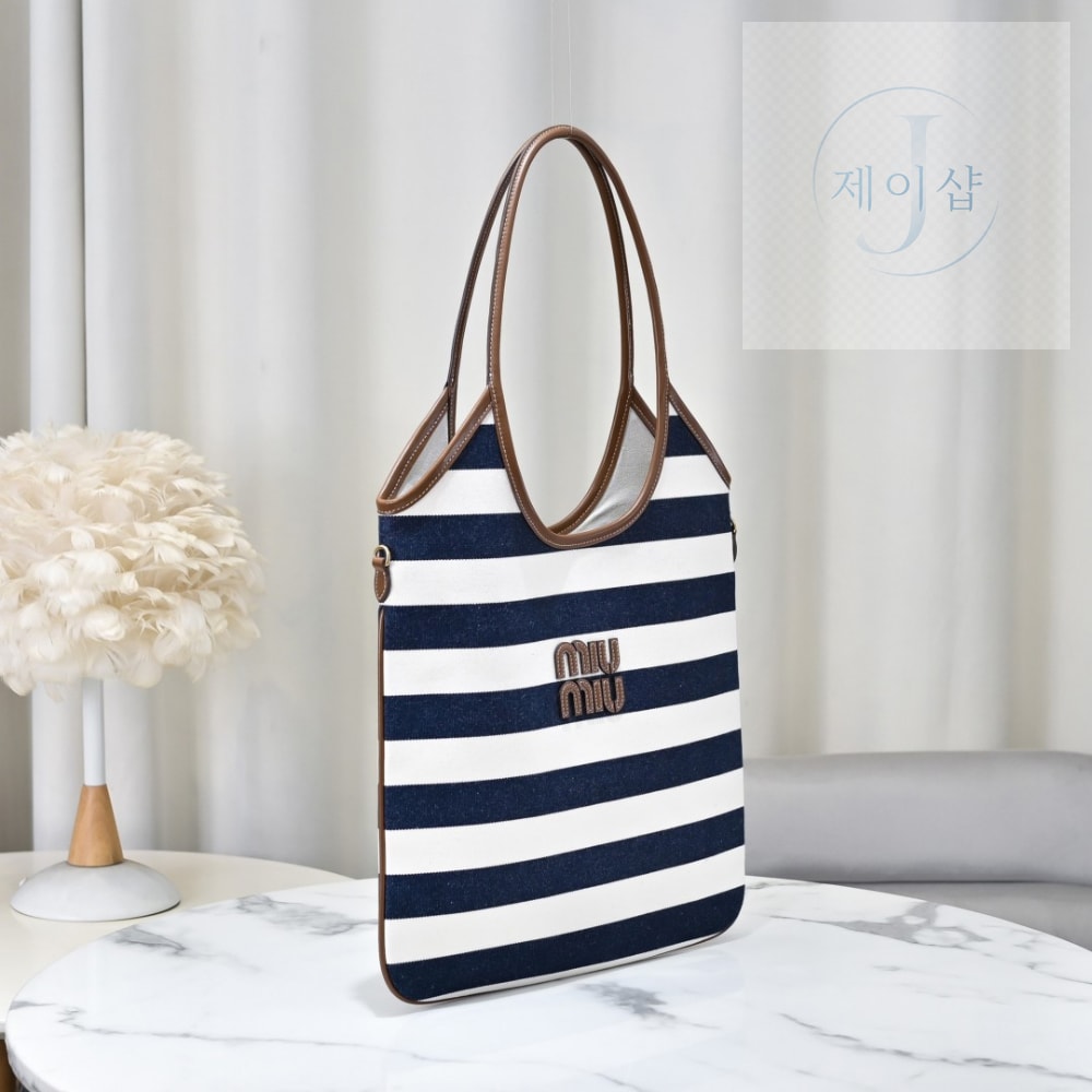Miu Miu Ivy Canvas Leather - 상세 이미지