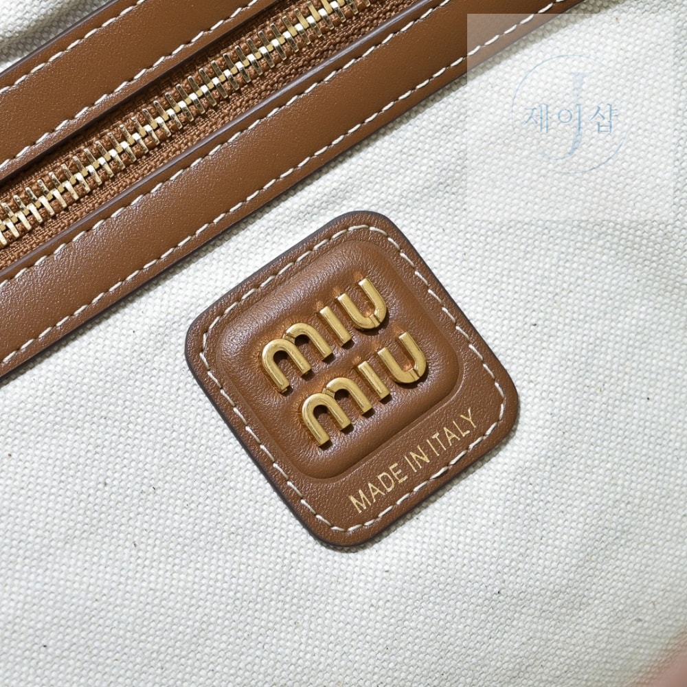 Miu Miu Ivy Canvas Leather - 상세 이미지