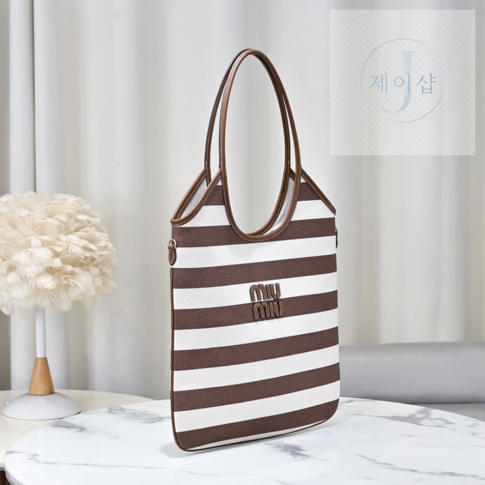 Miu Miu Ivy Canvas Leather - 상세 이미지