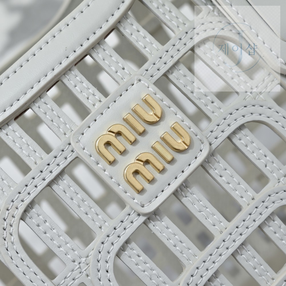 Miu Miu Leather Basket - 상세 이미지