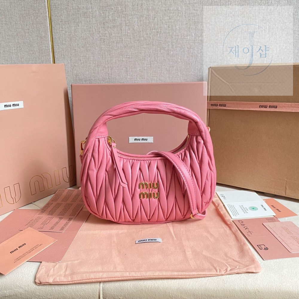 Miu Miu Wander Matelasse Nappa Leather Hobo