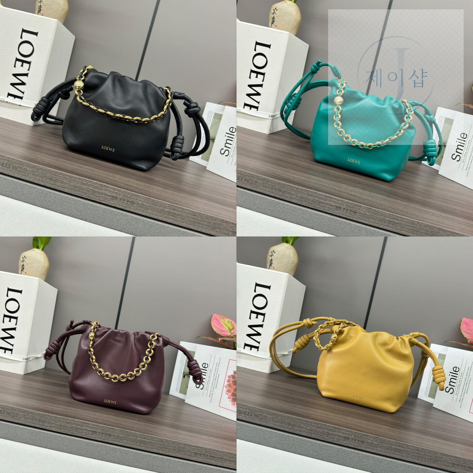 로에베 니파 램스킨 플라멩고 지갑 백 23*17*5.5CM “4COLOR”