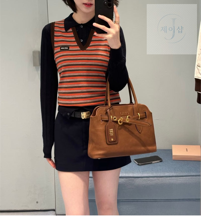 미우미우 아방뛰르 나파 가죽 백 5BA292 - 상세 이미지