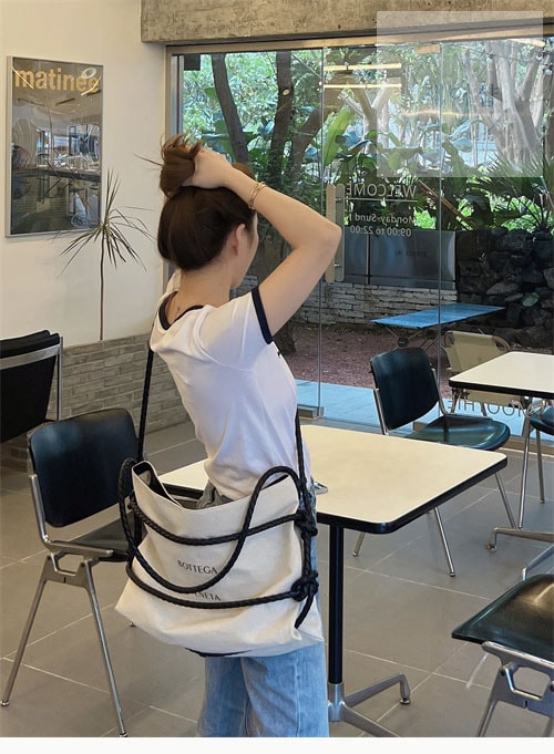 보테가베네타 쿼드로노 캔버스 토트백 2번 이미지