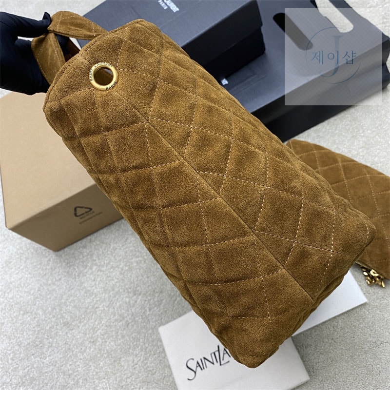 생로랑 퀼팅 스웨이드 ICARE 미디엄 백 858191