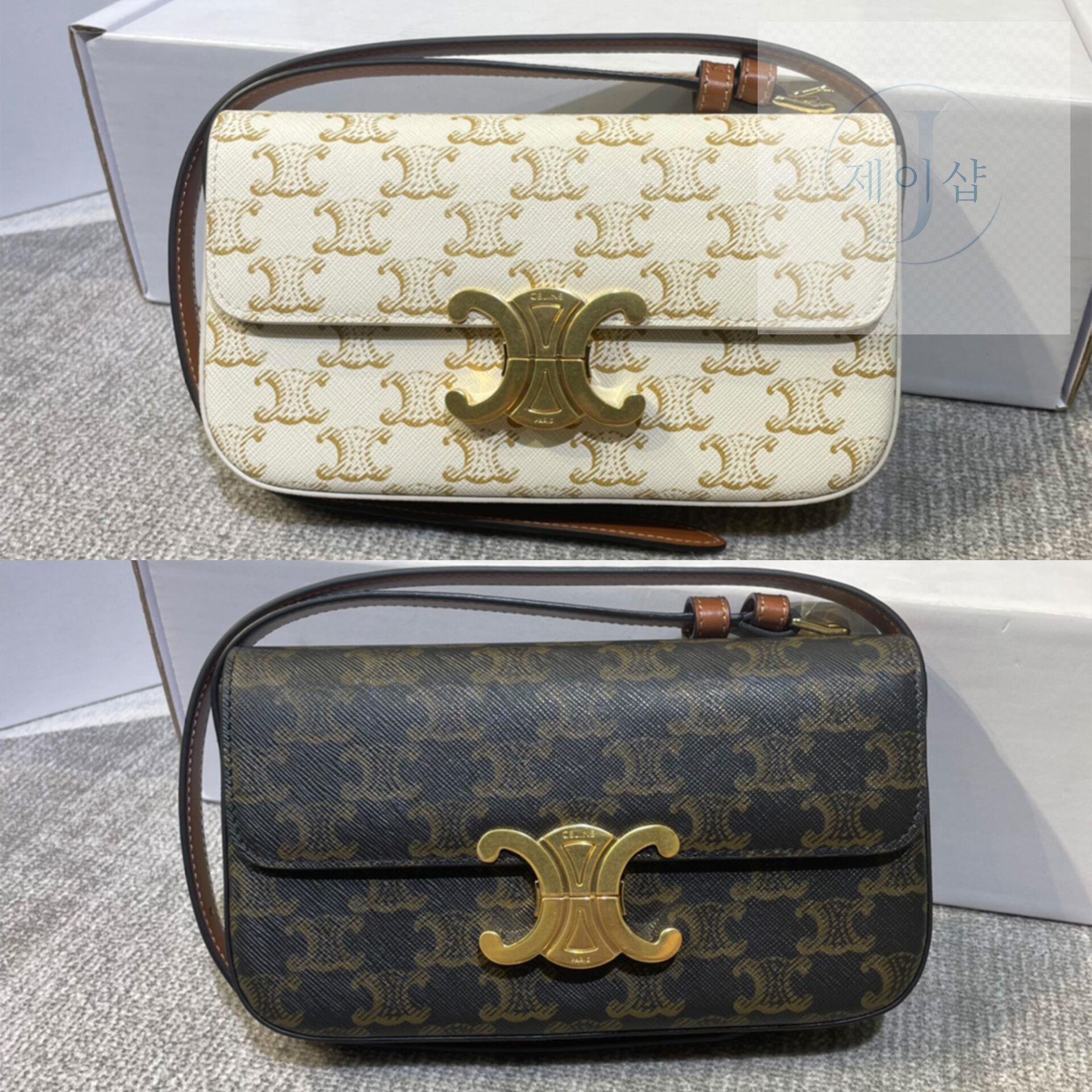 셀린느 트리오페 캔버스 숄더 백 20*10*4CM “2COLOR”