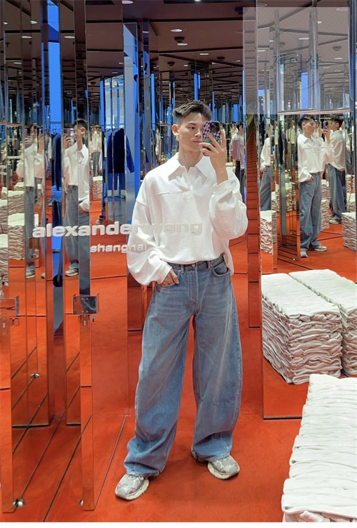 알렉산더왕 오버사이즈 폴로 티셔츠 2컬러 (레어) - 상세 이미지