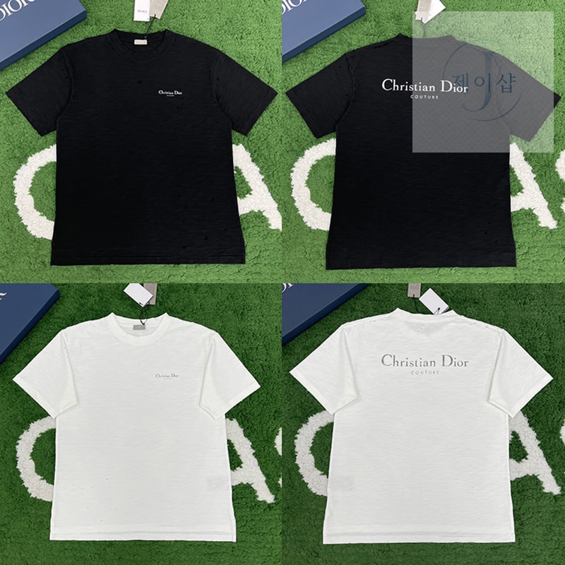 디올 Couture 꾸뛰르 오가닉 저지 반팔 티셔츠
