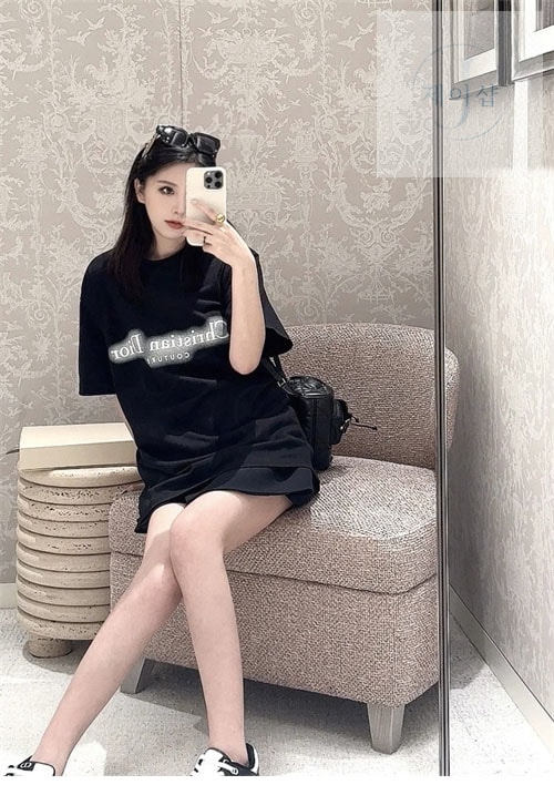디올 Couture 리버서블 반팔 티셔츠（TJ공장） - 상세 이미지