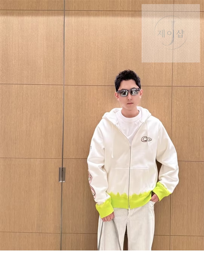 디올 x KAWS 로고 후드 집업（세븐） - 상세 이미지