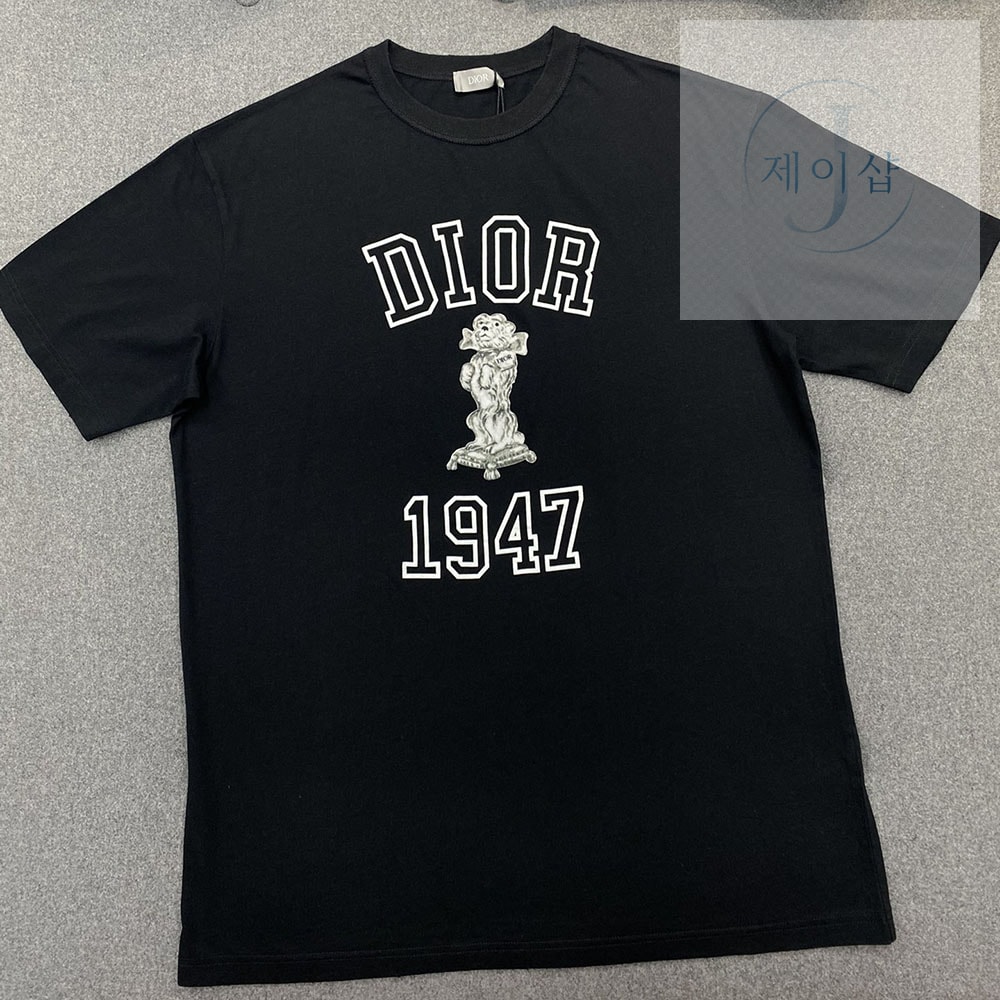 디올 바비 1947 캐주얼 반팔 티셔츠 블랙