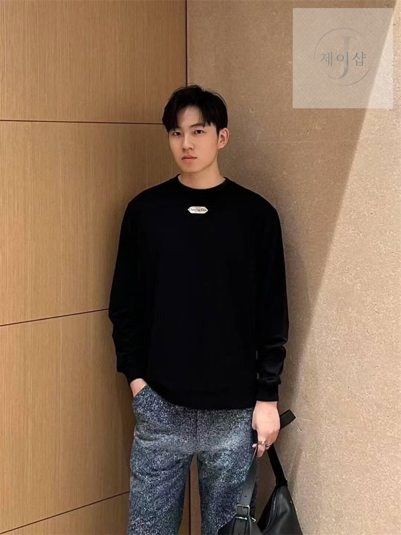 디올 파리스 라벨 울 저지 스웨터（세븐） - 상세 이미지