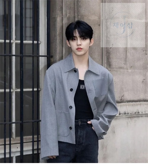 로에베 울 캐시미어 아나그램 워크웨어 자켓 （세븐） - 상세 이미지