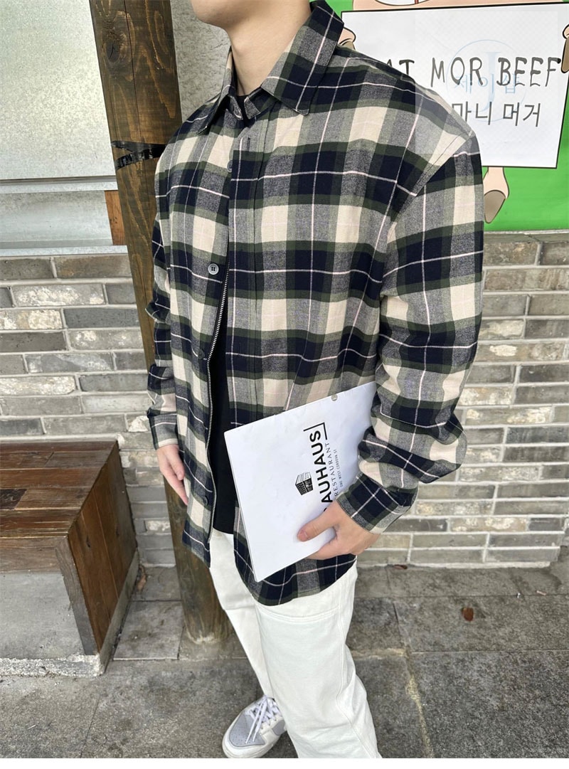 로에베 플레이드 체크 셔츠 - 상세 이미지