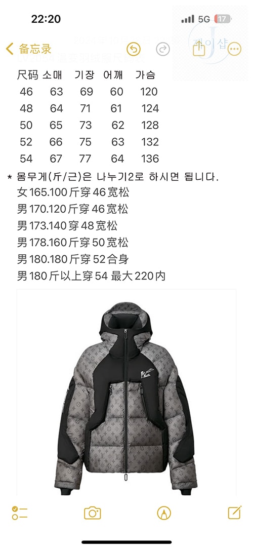 루이비통 2054 히트 모노그램 리액티브 푸퍼 자켓（세븐） - 상세 이미지