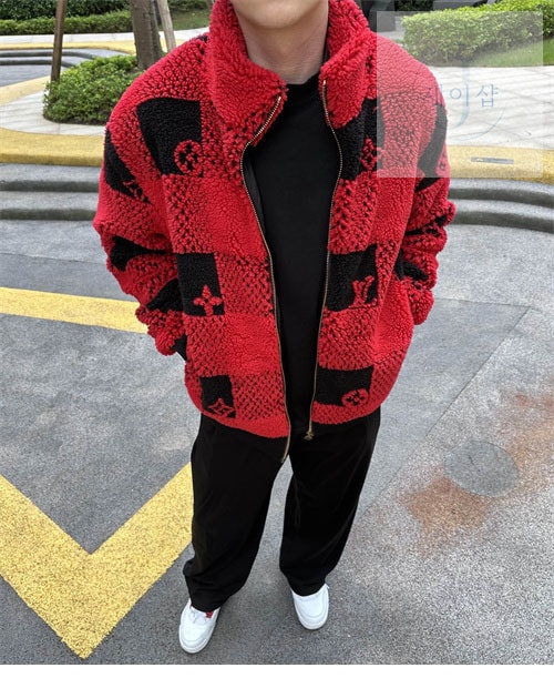 루이비통 24FW 다미에 플리스 블루종 - 상세 이미지