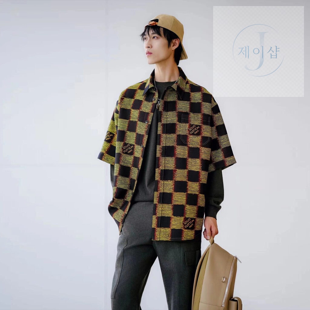 루이비통 24SS DAMIRE 체크 선염 셔츠 자켓 - 상세 이미지