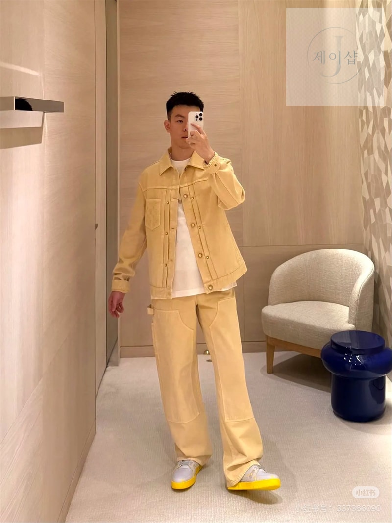 루이비통 25FW 가먼트 다이드 데님 카펜터 팬츠（세븐） - 상세 이미지