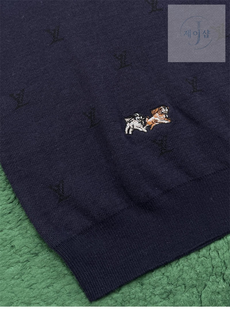 루이비통 LV 블라종 롱 슬리브드 크루넥 - 상세 이미지