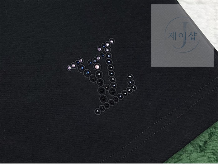 루이비통 라인스톤 LV 엠벨리시드 저지 숏 팬츠 (레어) - 상세 이미지