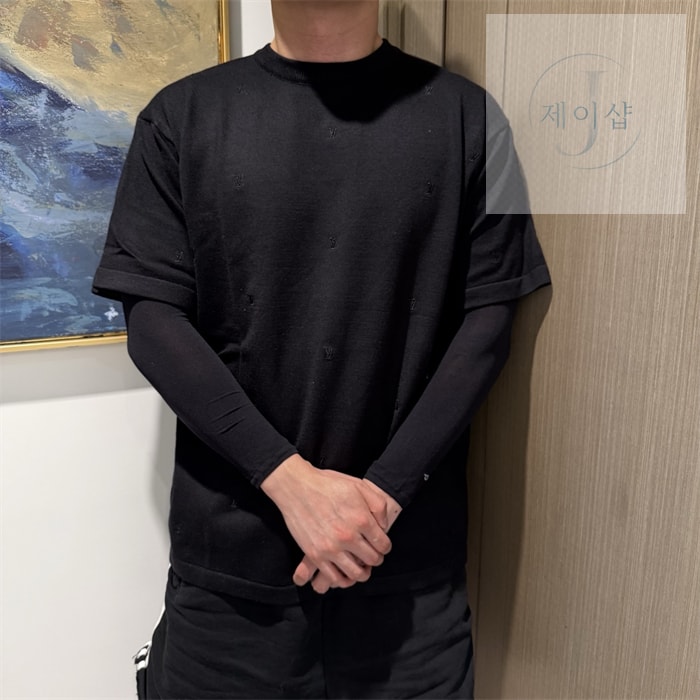 루이비통 스몰 LV 엠브로이더드 크루넥（세븐） - 상세 이미지