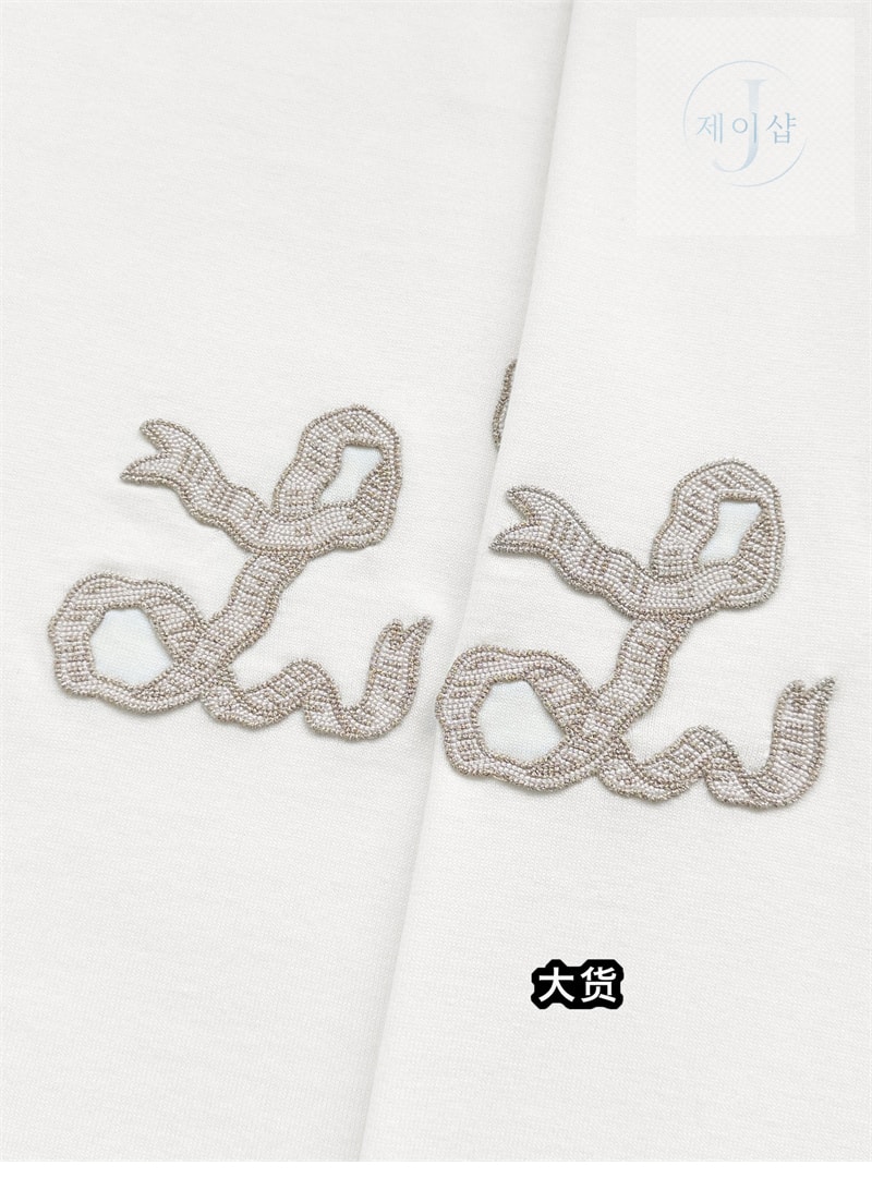 루이비통 엠벨리시드 LV 리본 반팔 티셔츠 - 상세 이미지