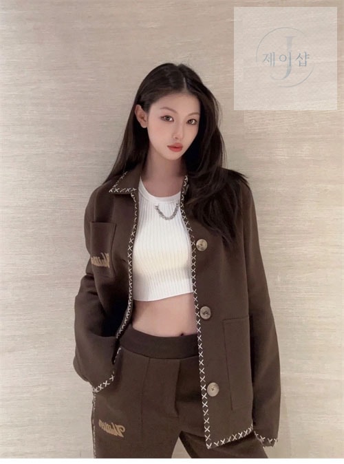 루이비통 엠브로이더드 코튼 워크웨어 자켓 - 상세 이미지